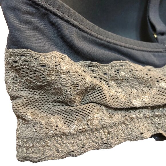 Natori Bliss Perfection Full Cover Lace Anchor/Ash Blue Bra 34C - Picture 2 of 10